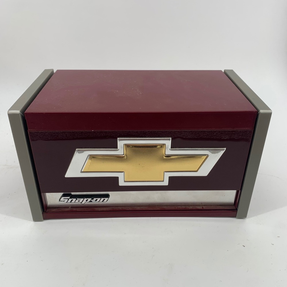 Snap-on Chevrolet Micro Top Chest Burgundy Mini Tool Box 3-Drawer GM Licensed